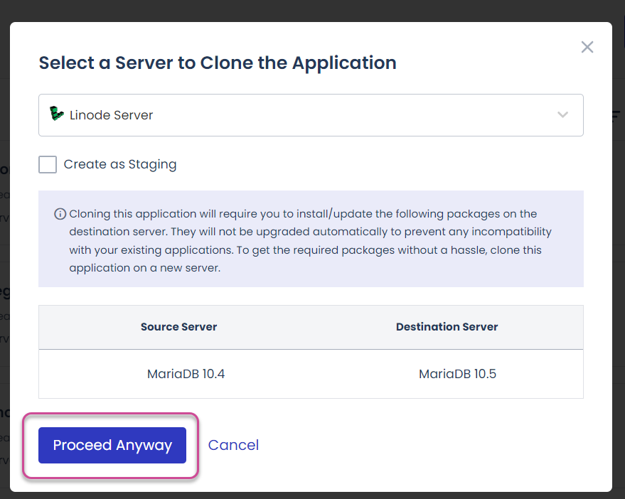 Cloudways 애플리케이션 복제하기