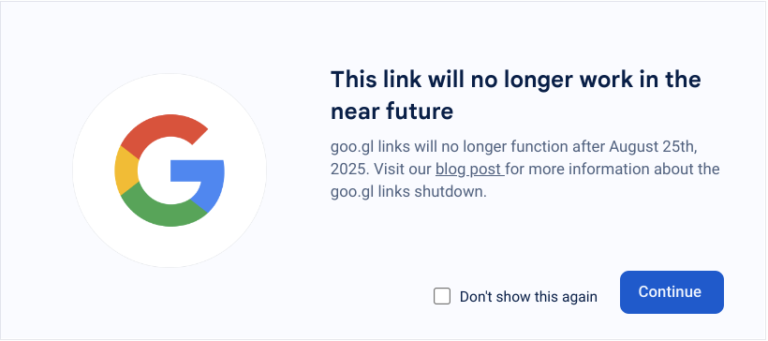 구글 goo.gl 링크 2025년 8월 작동 중단 및 워드프레스 URL 단축 플러그인