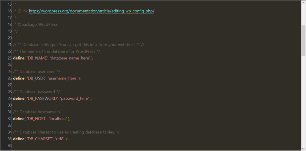 워드프레스 wp-config.php 파일